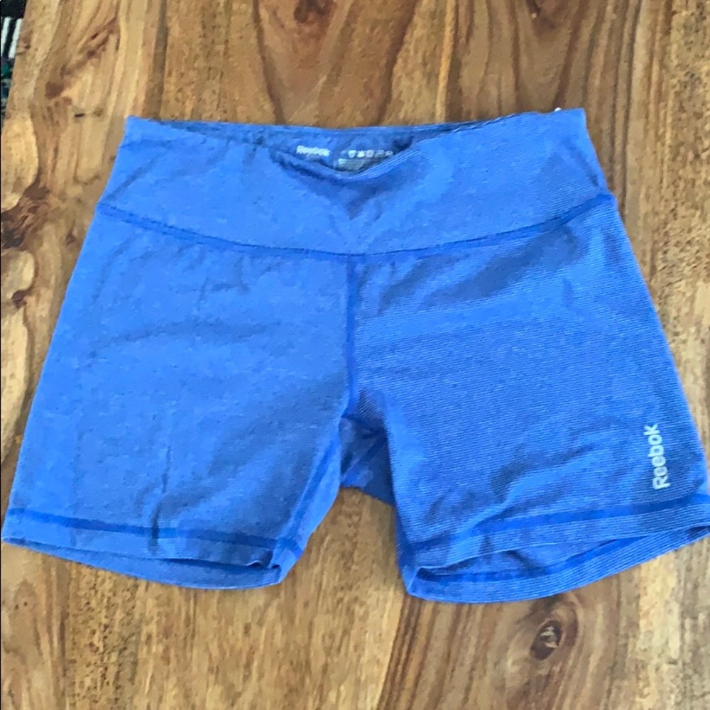 Blue Reebok workout shorts